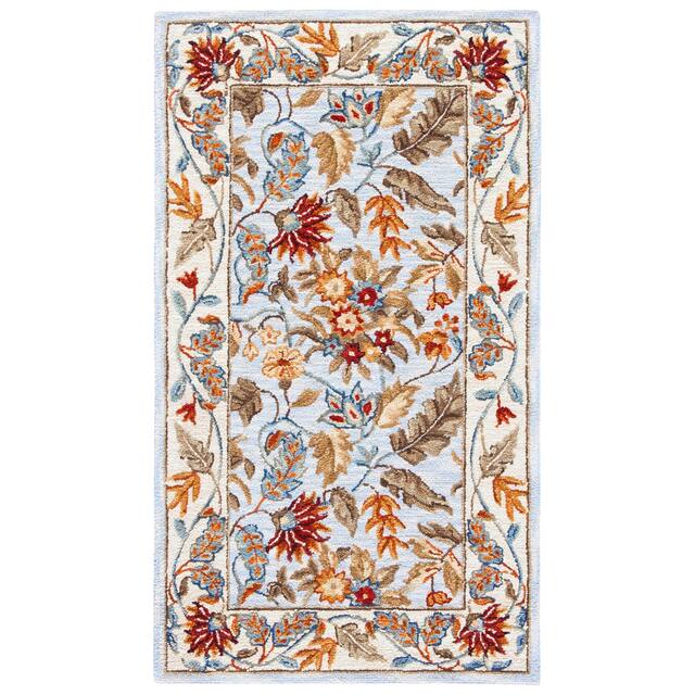 SAFAVIEH Handmade Chelsea Ashlyn French Country Floral Wool Rug