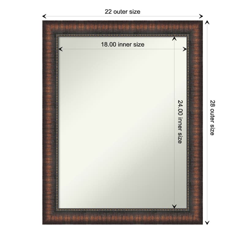 Caleb Brown Non-Beveled Framed Wall Mirror - Caleb Brown - Glass Size 18x24