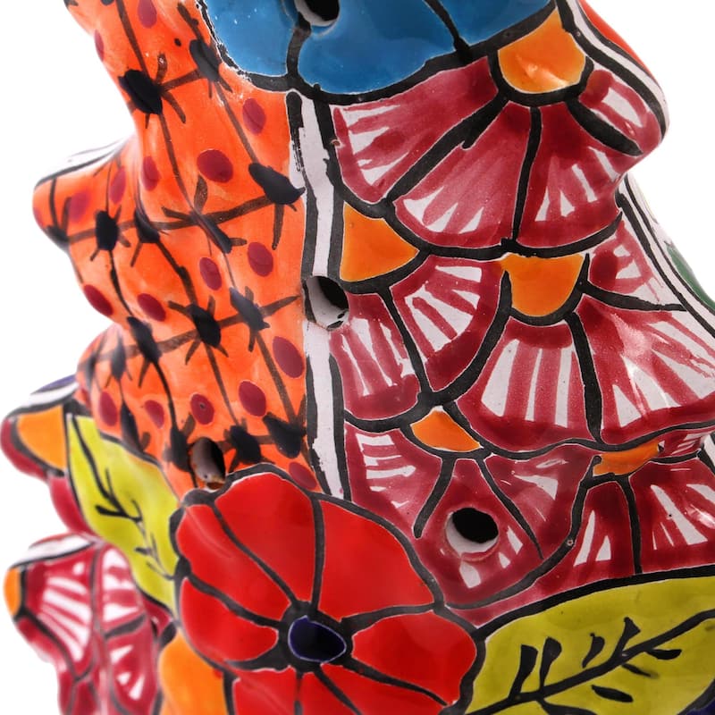 Novica Handmade Christmas Glow Ceramic Lantern