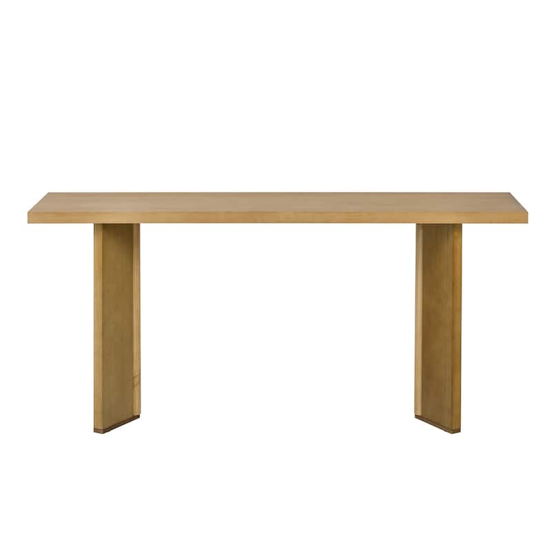Stylish Console Table with Pine Veneer and Geometric Legs,Suitable for Living Room, Study and Dining Room
