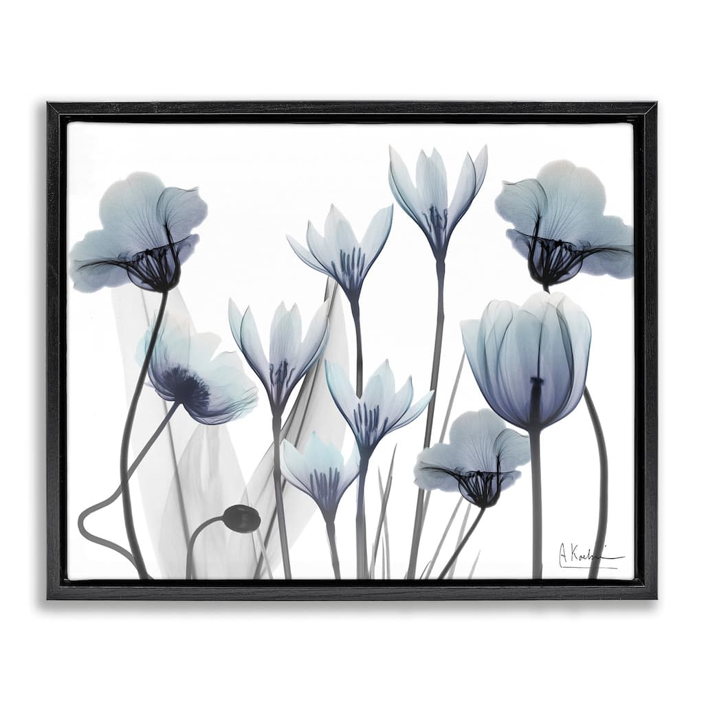 Stupell Delicate Mixed Chic Blooms Framed Floater Canvas Wall Art Design By Albert Koetsier