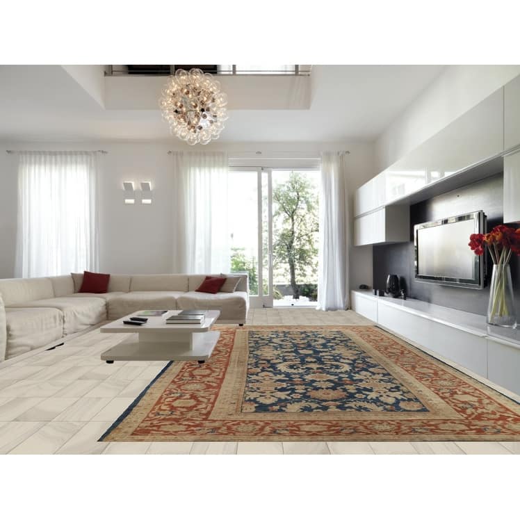 Pre-1900 Antique Vegetable Dye Sultanabad Persian Wool Carpet - 10'9" x 18'10"