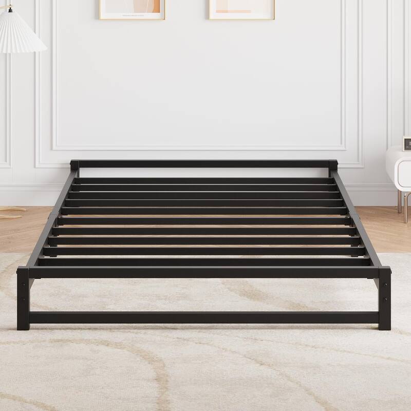 6 Inch Metal Platform Bed Frame with Steel Slat Support