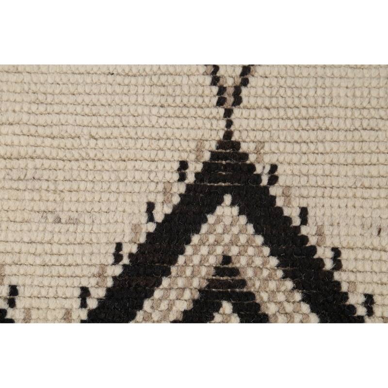 All-Over Trellis Moroccan Area Rug Handmade Wool Carpet - 8'10"x 12'2"