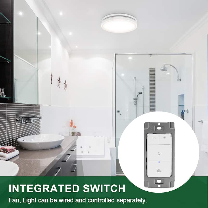 Single Pole Dimmer Switch for Led Light and Bathroom Fan