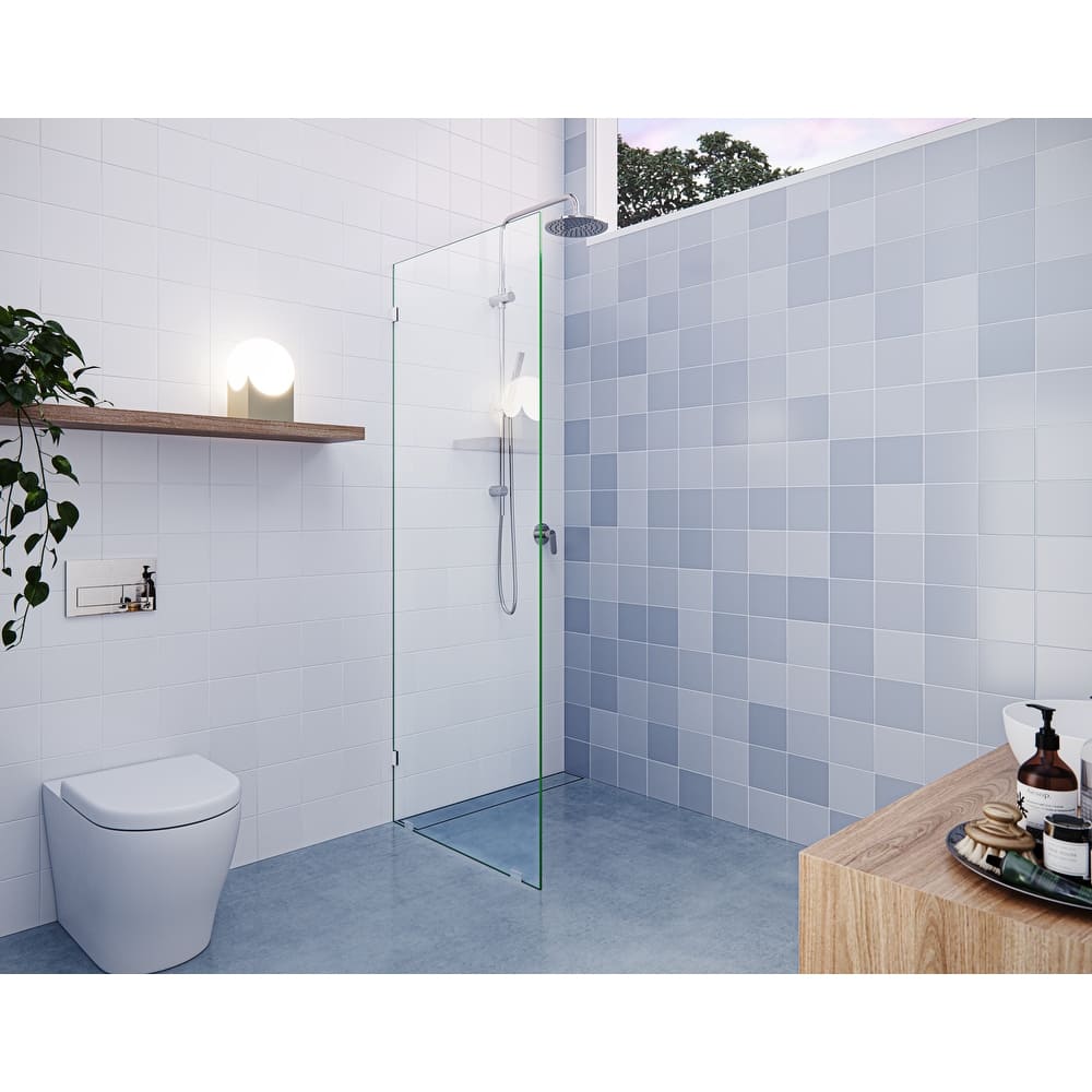 Glass Warehouse 78" x 27" Frameless Shower Door - Single Fixed Panel