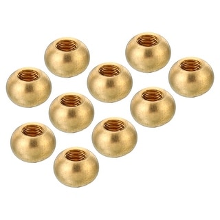 10pcs Threaded Cap Nuts Knob Brass Ball Lamp Decoration Screw Cap - Bed ...