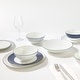 preview thumbnail 7 of 5, Wedgwood Gio Blue Cereal Bowl 6.2in, Pinstripe White