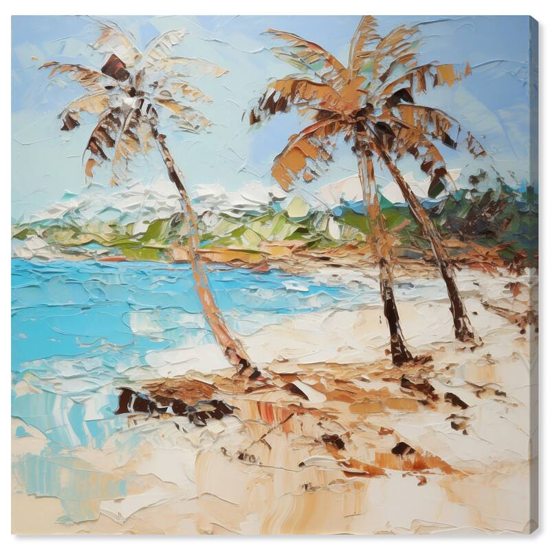 Wynwood Studio Canvas Nature and Landscape One side of my Paradise Blue and Tropical Wall Art Canvas Print