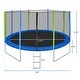 preview thumbnail 2 of 36, Trampoline for Kids with Safety Enclosure Net, Ladder and 8 Wind Stakes