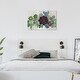 preview thumbnail 7 of 5, Wynwood Studio Canvas Floral and Botanical Rustic Garden Green and Dark Purple Rustic Wall Art Canvas Print 24 x 36