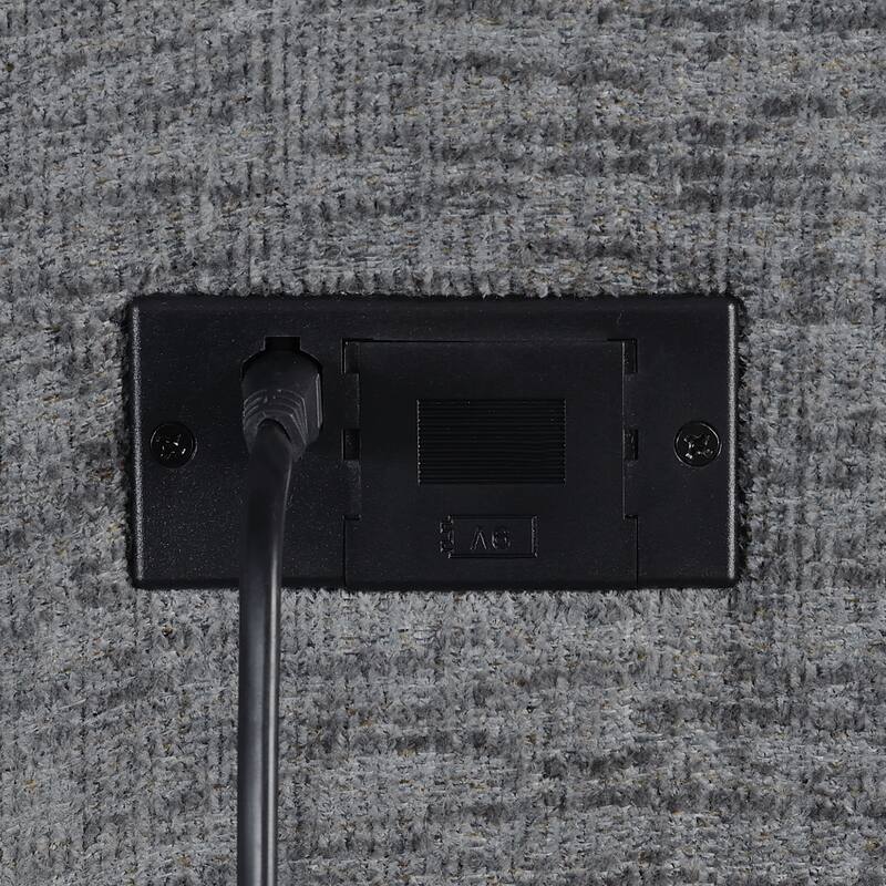 Bahrain Transitional Upholstered Loveseat Charcoal
