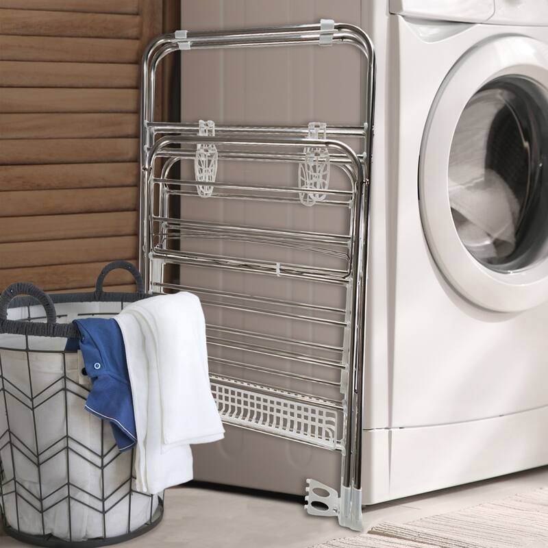 Everyday Home Indoor/Outdoor Folding Clothes Drying Rack
