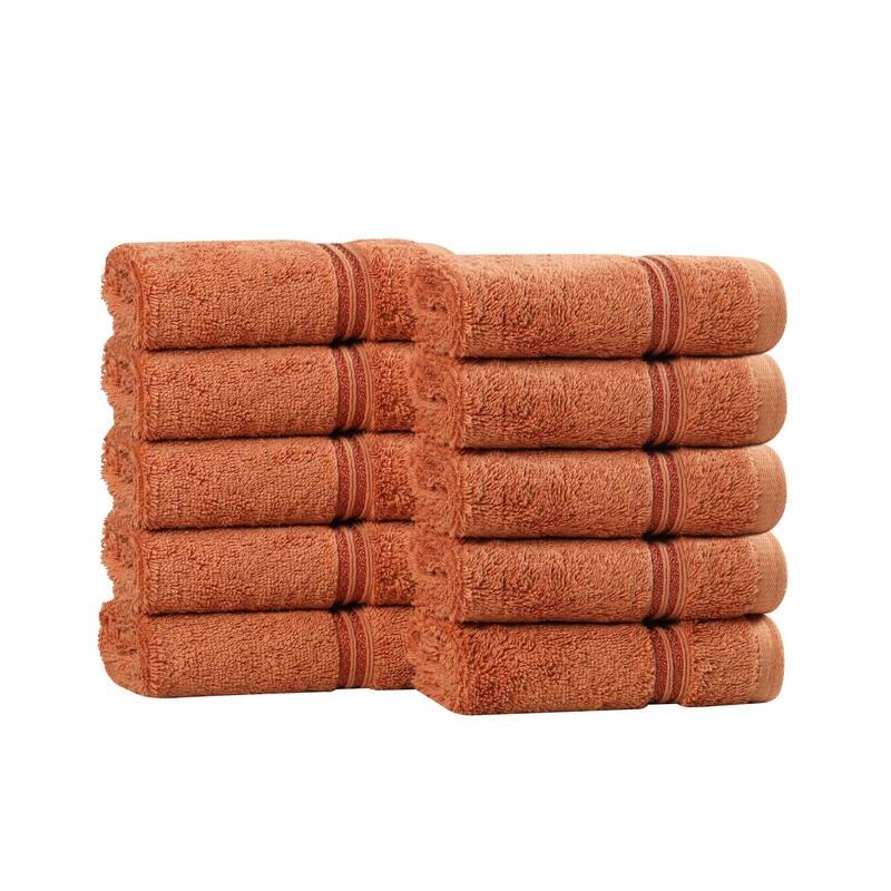 Superior Heritage Egyptian Cotton Absorbent Face Towel Set of 10
