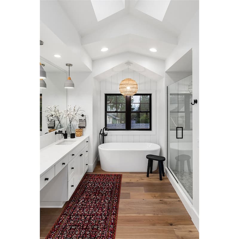 ECARPETGALLERY Hand-knotted Andelz Navy Wool Rug - 3'11 x 10'8