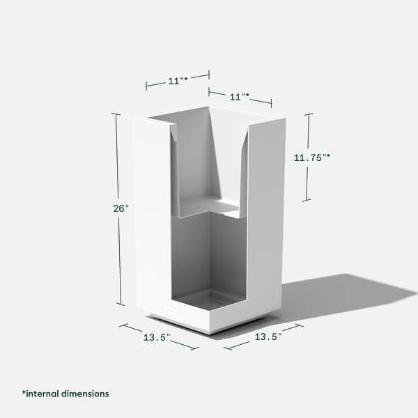 dimension image slide 1 of 6, Block Series Pedestal Planter