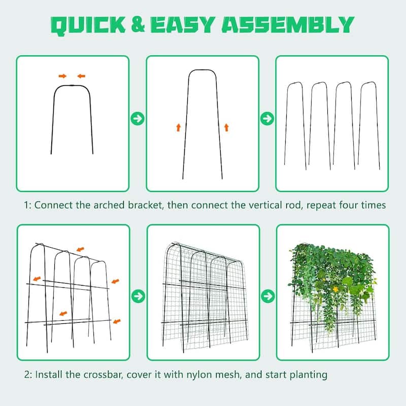 DoCred Garden Trellis for Climbing Plants, Outdoor Metal Trellis