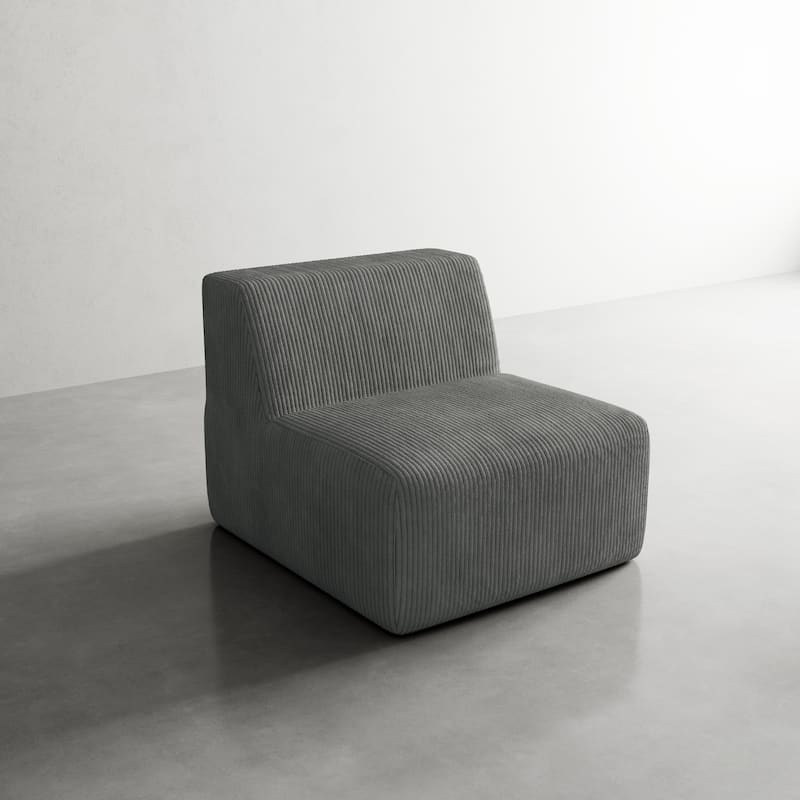 Corduroy Armless Chair Accent Chair