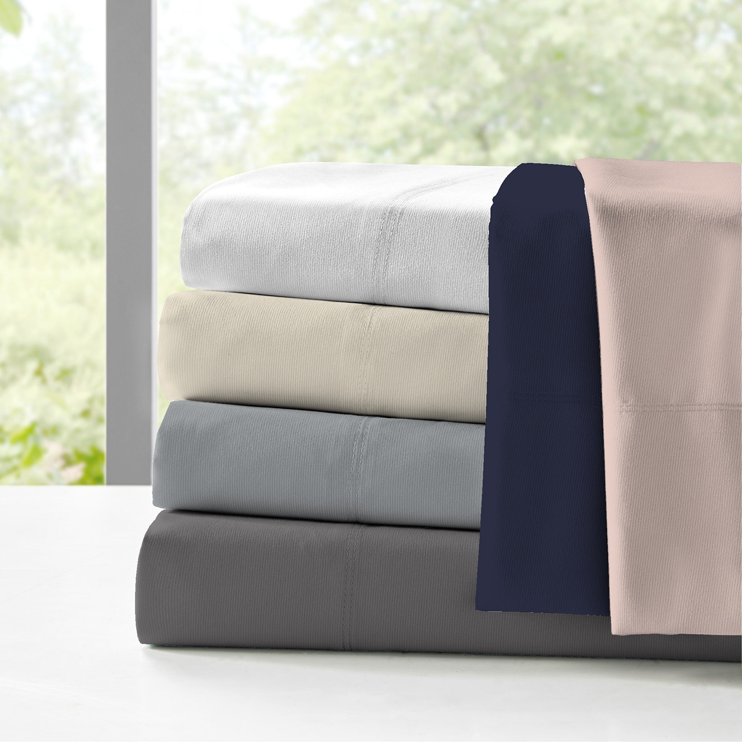 Color Sense 100% Cotton Lightweight & Breathable Percale Weave Flat Sheet