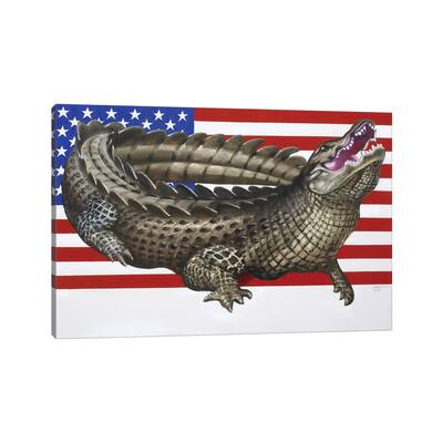 iCanvas "American Alligator" by D. "Rusty" Rust Canvas Print