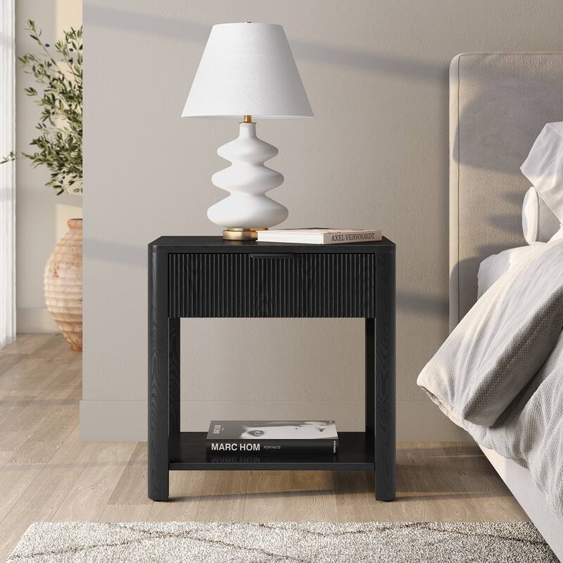 Pomona 24" Wide Rectangular Fluted Nightstand