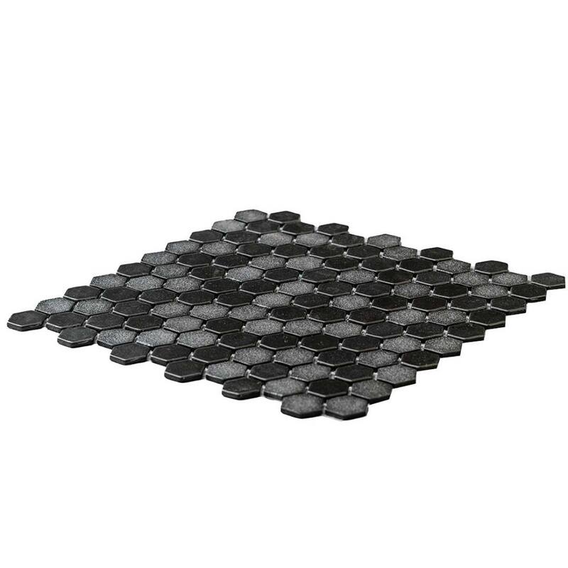 The Tile Life Eterna Hex 1x1 Glass Mosaic Floor & Backsplash Wall Tile