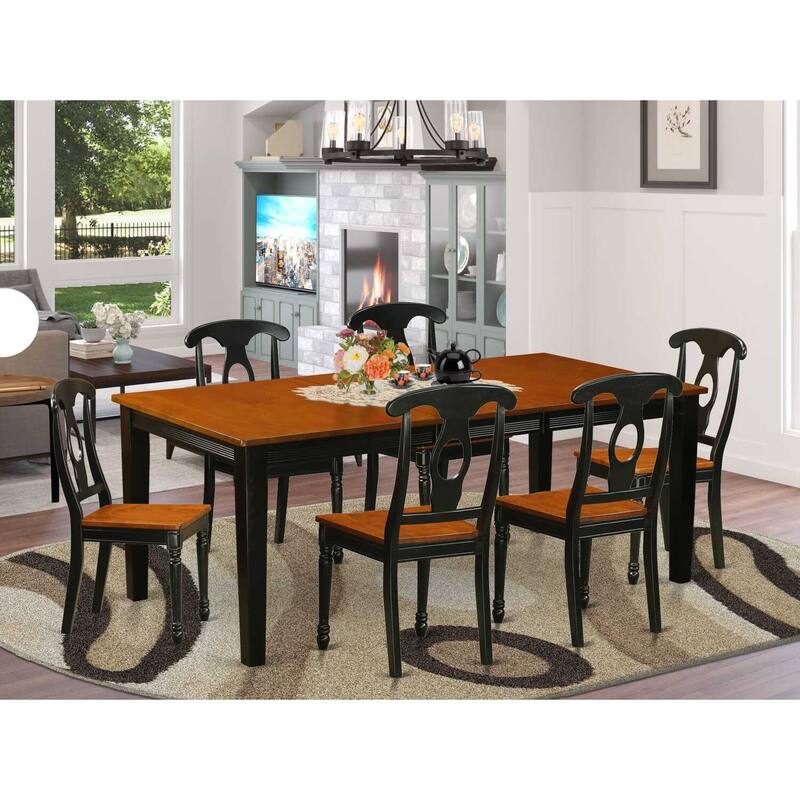 Kitchen Dining Set Wood Table Chairs - Space Saving Dinette Set for Home