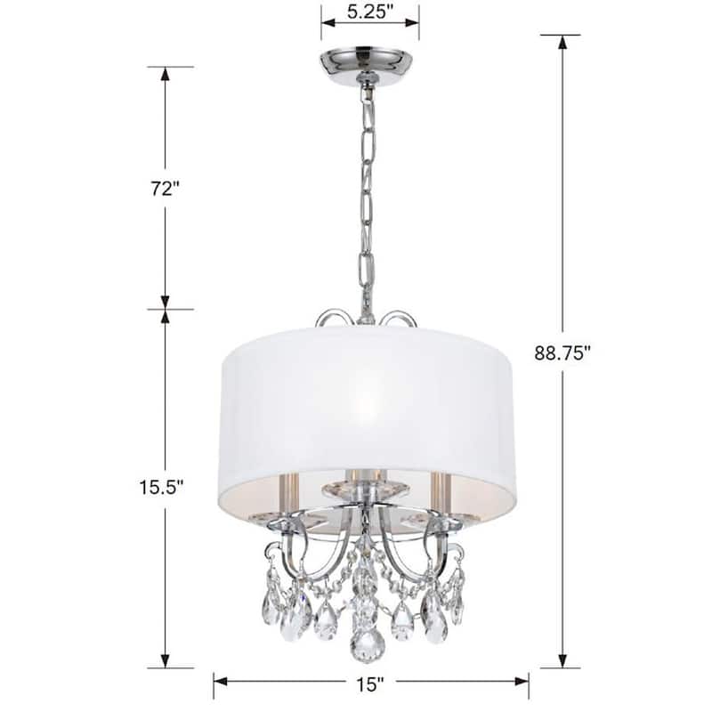 Crystorama Lighting Group Othello 3 Light 15" Wide Swarovski Spectra