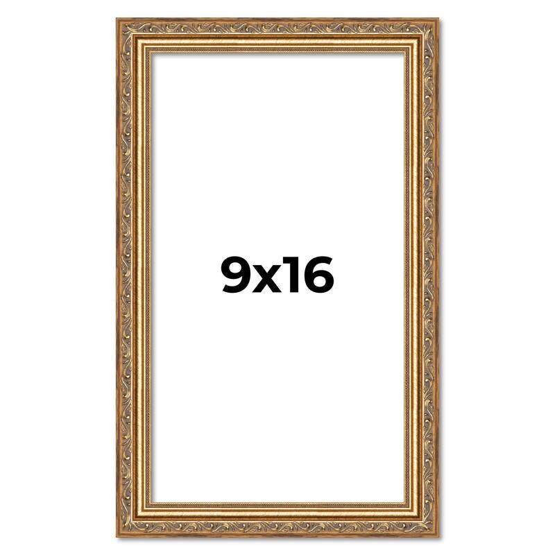 9x16 Frame Red Solid Wood Picture Frame Width 1.75 Inches | Interior Frame Depth 1 13/16 Inches