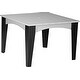 preview thumbnail 14 of 29, Poly Lumber Island Dining Table 44" Square - Dove Grey & Black