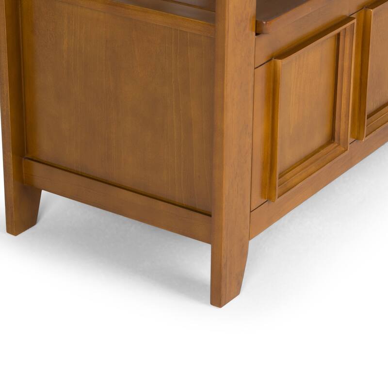 WYNDENHALL Halifax 48 inch Wide Solid Wood Transitional Entryway Bench - 48 Inches wide