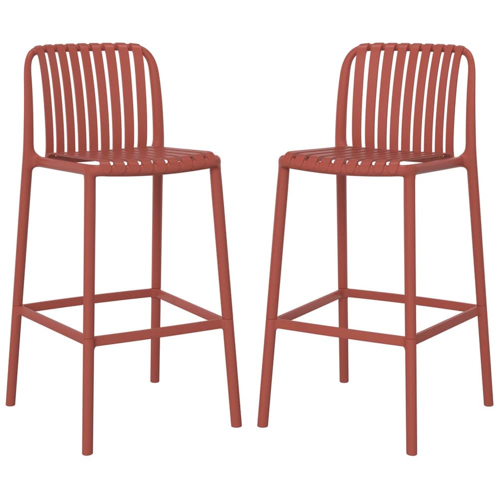 Frond and Form 29.5 Inch Outdoor Bar Stool (Set of 2)