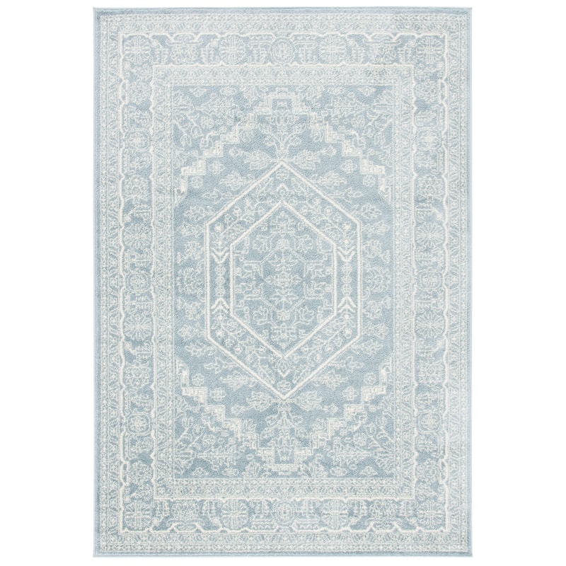 SAFAVIEH Adirondack Sian Rustic Oriental Medallion Rug - 6' x 9' - Slate/Ivory