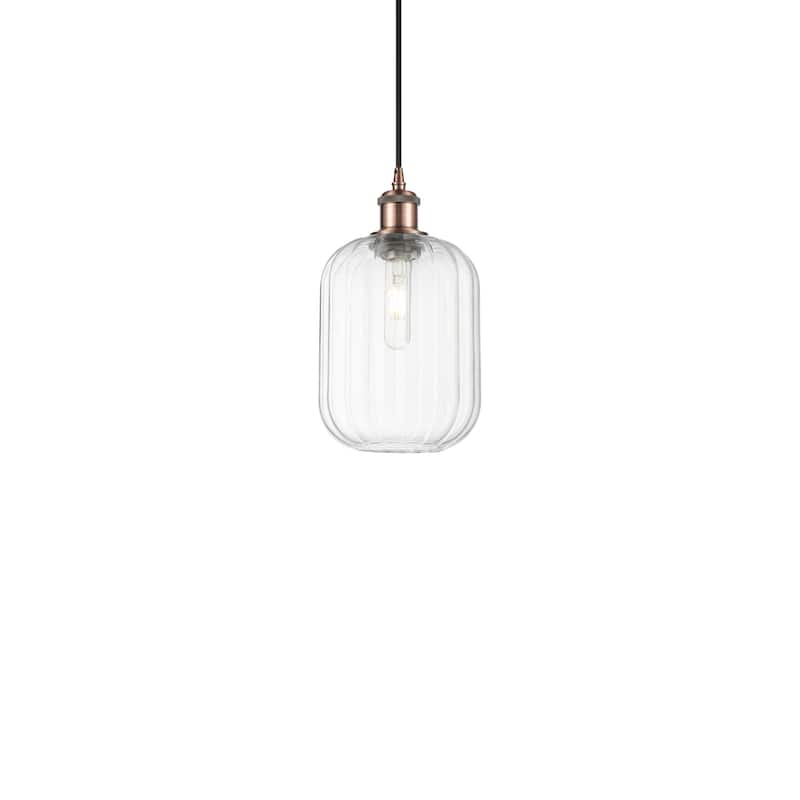 Innovations Lighting 516-1P-12-7 Preston Pendant Preston 7" Wide Mini - Antique Copper / Clear