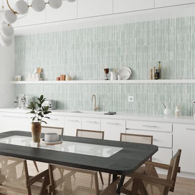 Merola Tile Rubik Aloe 5-7/8" x 11-3/4" Ceramic Wall Tile