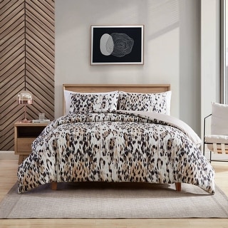 Kenneth Cole Abstract Leopard Cotton Brown Comforter Set - Overstock -  36147359