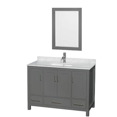 Wyndham Collection WCS141448SUNSM24 Sheffield 48" Free Standing Single