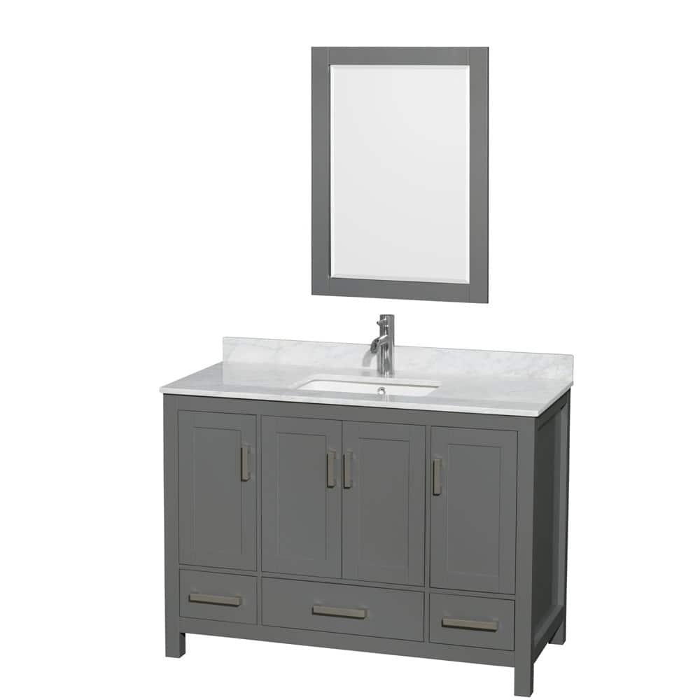 Wyndham Collection WCS141448SUNSM24 Sheffield 48" Free Standing Single