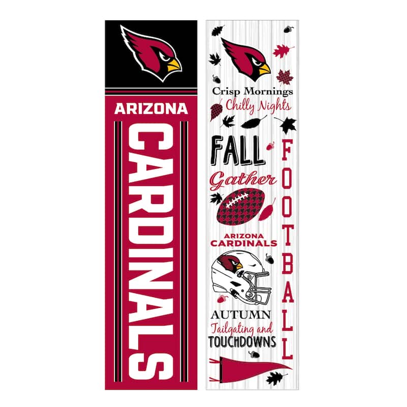 47" Double Sided Seasonal Porch Leaner, Arizona Cardinals - 47" x 11.25"