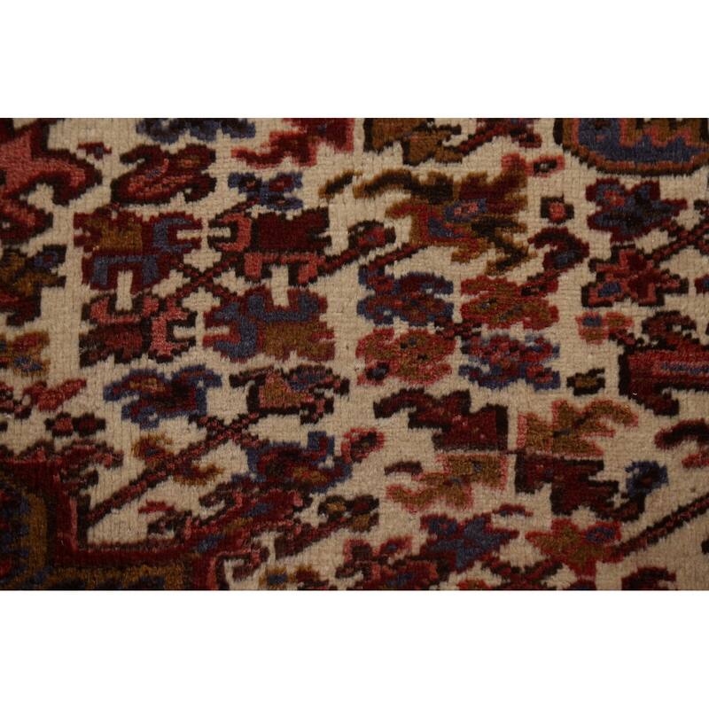 Vintage Vegetable Dye Heriz Persian Area Rug Wool Hand-knotted Carpet - 9'10" x 13'0"