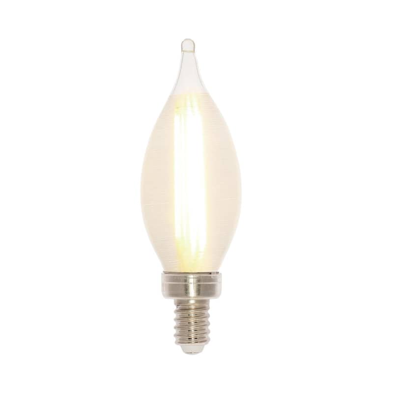 Westinghouse Lighting 4.5-Watt (60-Watt Equivalent) Clear Spun-Satin Glowescent C11 Dimmable LED Light Bulb - 6-Pack