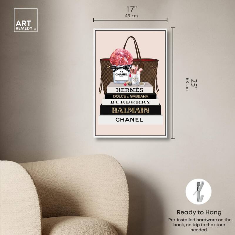 Pretty Spring Time Books Glam Canvas by Art Remedy