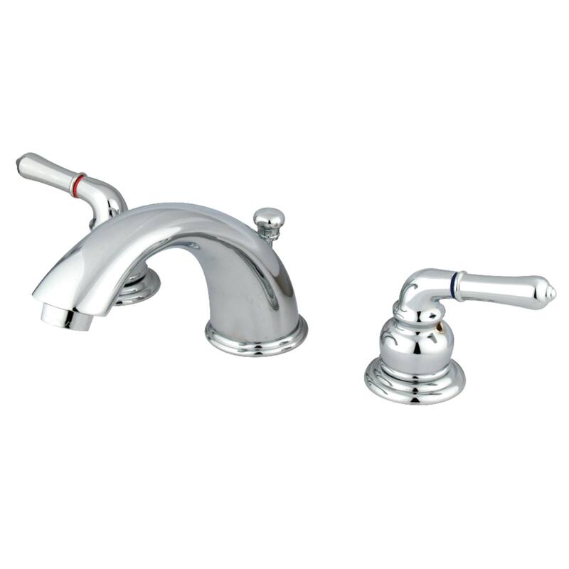 Kingston Brass Magellan Deck Mount Widespread Bathroom Faucet with Brass Pop-Up - Polished Chrome