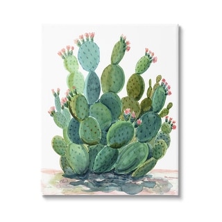 Stupell Botanical Desert Prickly Pear Cactus Canvas Wall Art by Cherish ...