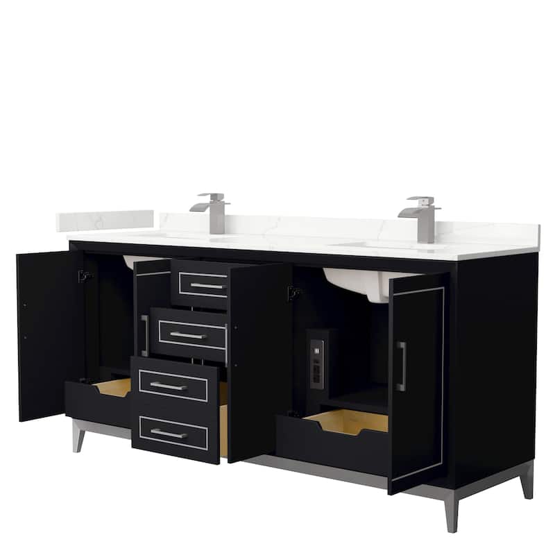 Marlena 72-inch Double Vanity, Quartz Top