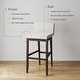 preview thumbnail 61 of 115, Gracie Modern Bar Stool, Boucle Upholstered Chair and Brushed Wooden Legs
