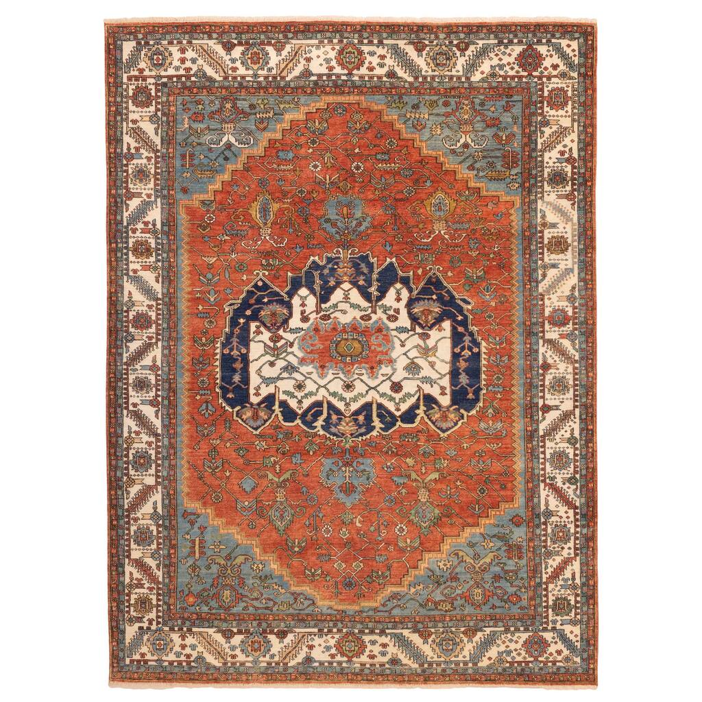 ECARPETGALLERY Hand-knotted Jules Sultane Dark Copper Wool Rug - 8'11 x 11'10