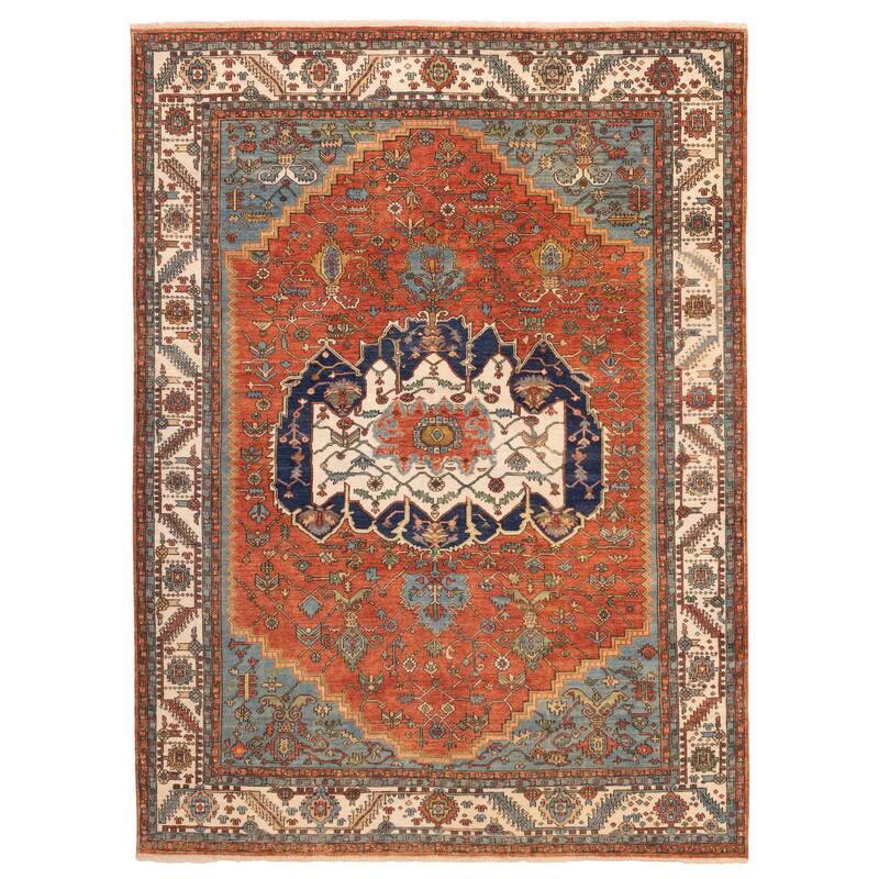 ECARPETGALLERY Hand-knotted Jules Sultane Dark Copper Wool Rug - 8'11 x 11'10