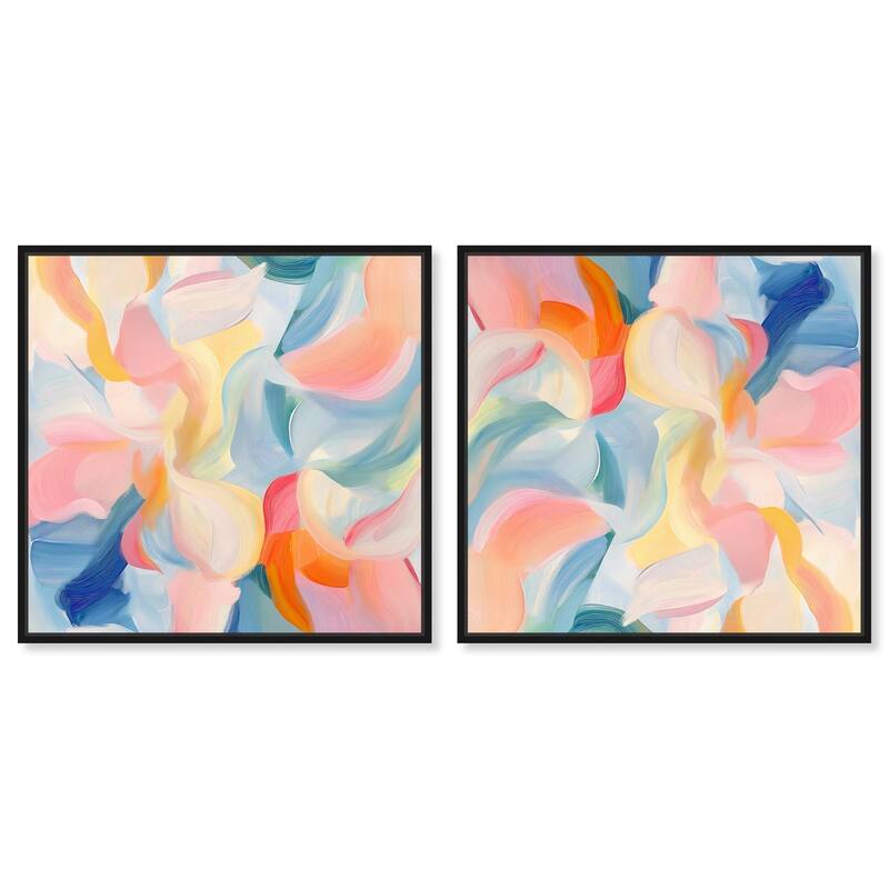 Mediterranean Pink Canvas by Art Remedy - 54" x 36" - Silver