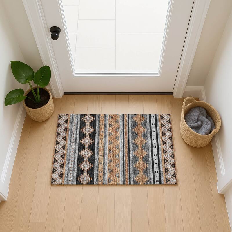 Machine Washable Indoor/ Outdoor Global Heston Chantille Rug